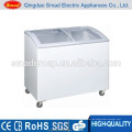 Glass door top glass supermarket small display freezer